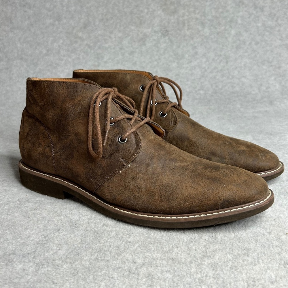 Guess Mens Brown Suede Leather Lace Up Chukka Ankle Boots Size 10.5